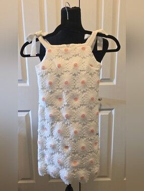 GB girls White/pink Floral Lace Dress